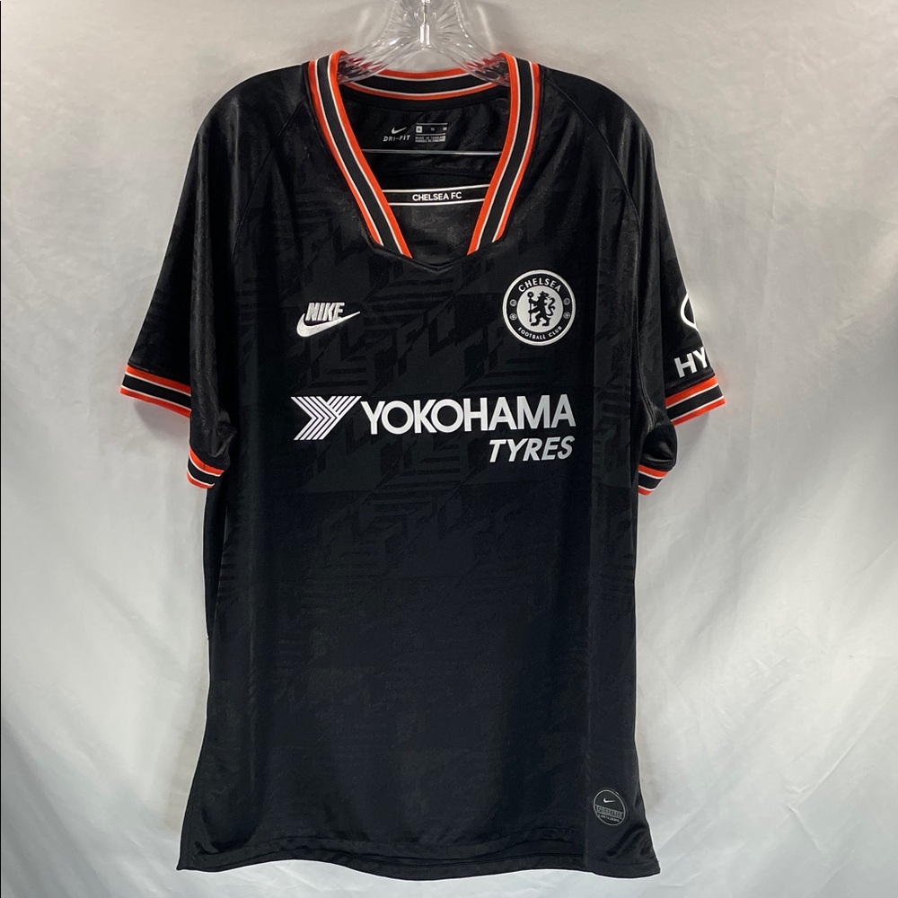 Nike Black and Orange Chelsea FC Jersey